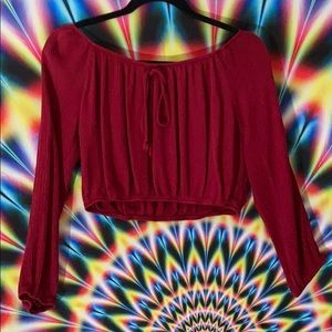 Red Crop top
